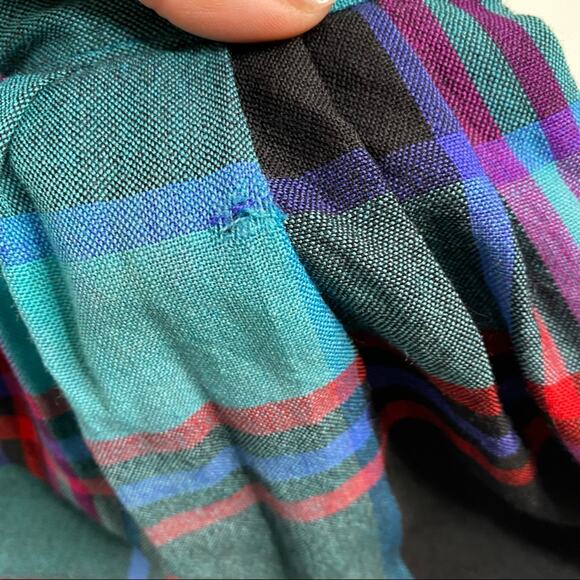 Stephanie Edwards Vintage Wool Plaid Pleated Midi Skirt - Picture 3 of 14